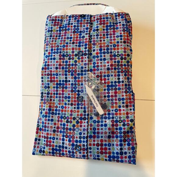 Paul Fredrick NWT Button Up Shirt Geometric Print Multicolor Sz LT Long Sleeves - Picture 7 of 10